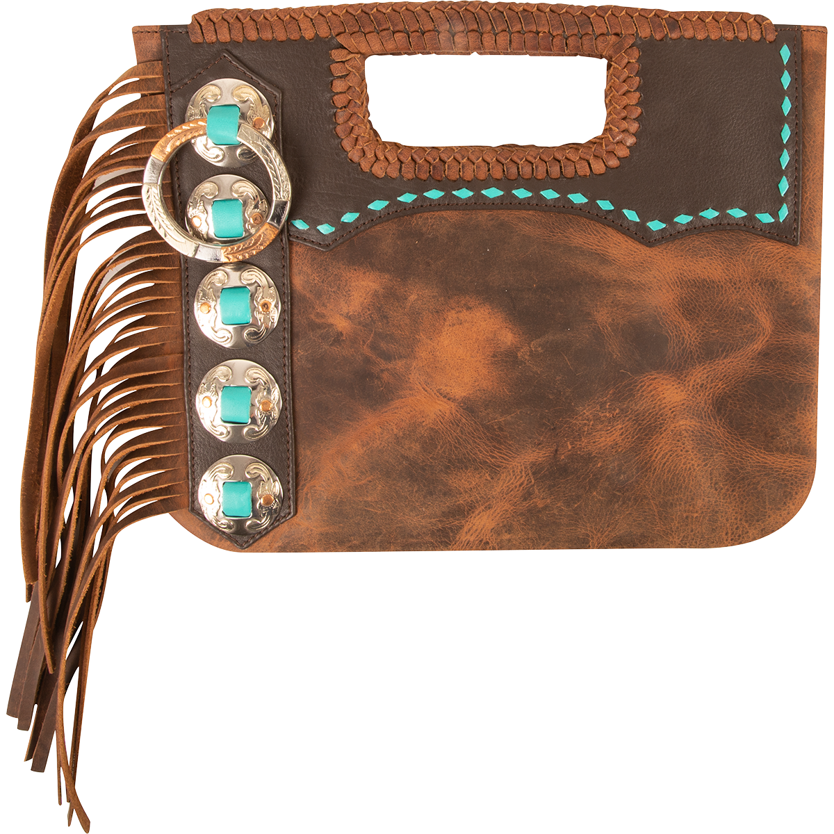 Cashel Leather Purse with Braided Handle