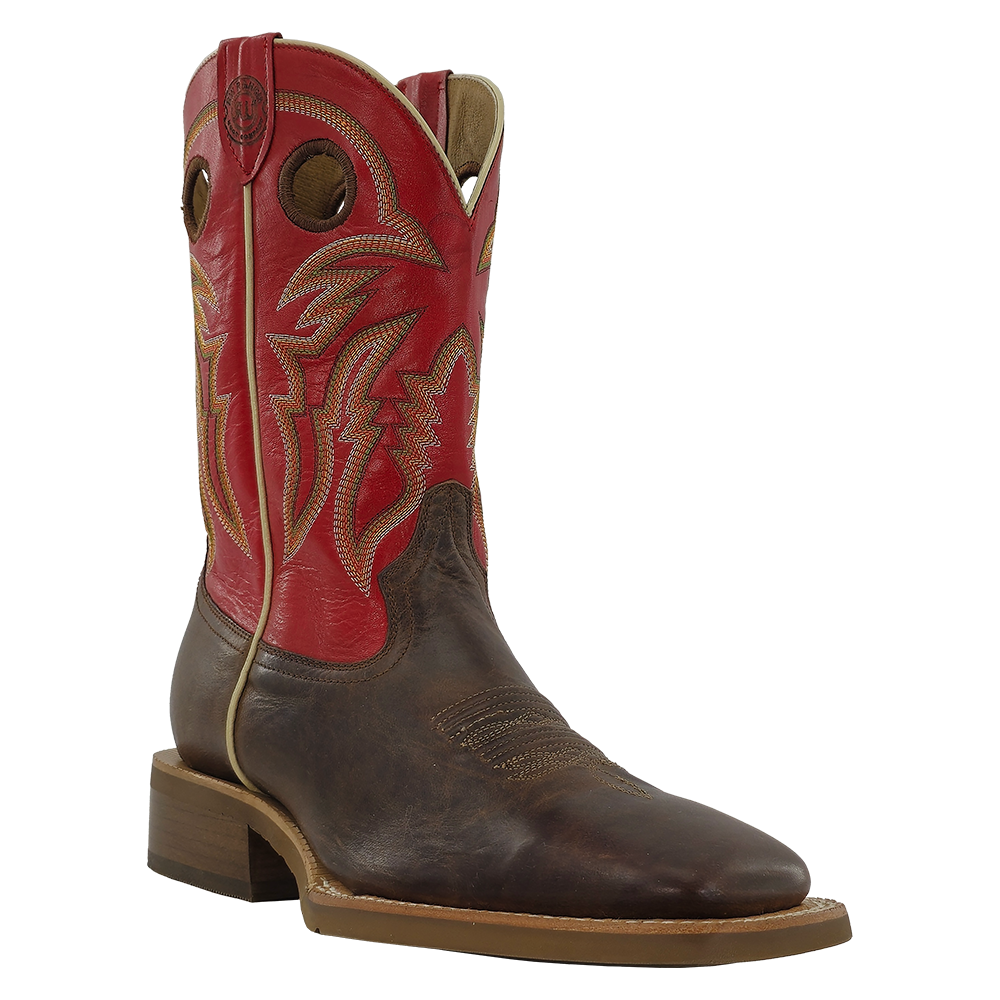 R Watson Brown Goat / Red Goat Square Toe