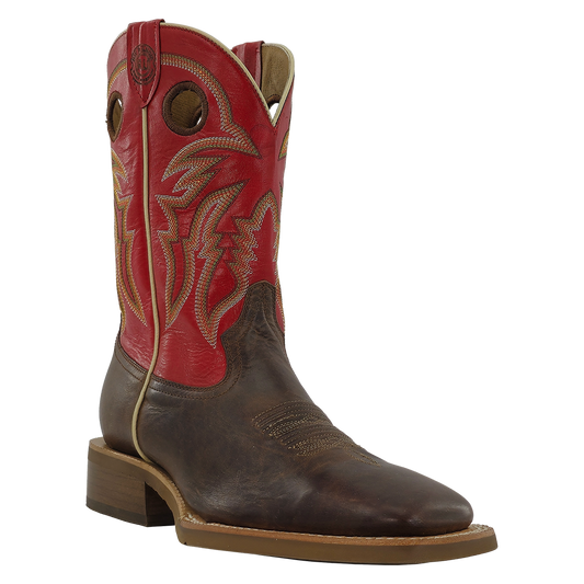 R Watson Brown Goat / Red Goat Square Toe