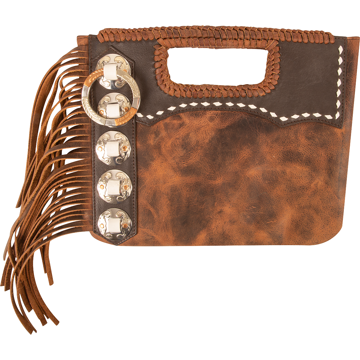 Cashel Leather Purse with Braided Handle