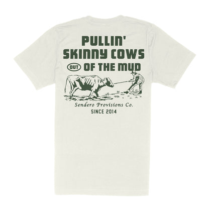 Sendero Skinny Cows Tee Vintage White