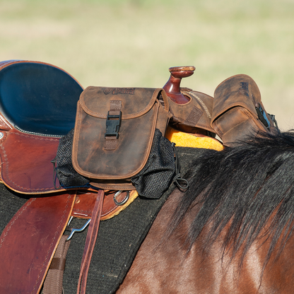 Cashel Small Distressed Leather Horn Bag