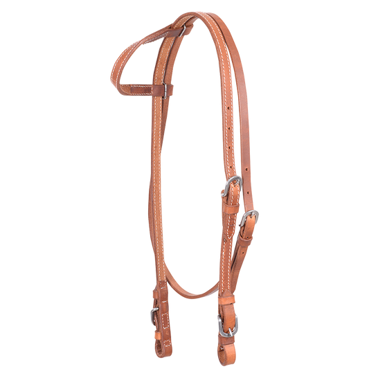Cashel Stitched Harness Slip Ear Headstall with Throatlatch and Buckle Ends
