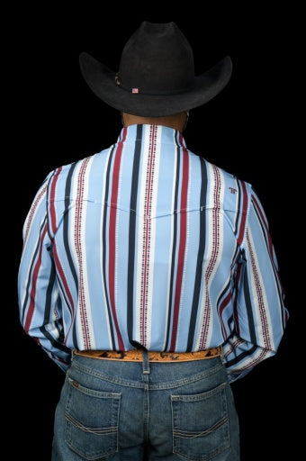 Ferrell The Ace Long Sleeve Snap Shirt Blue