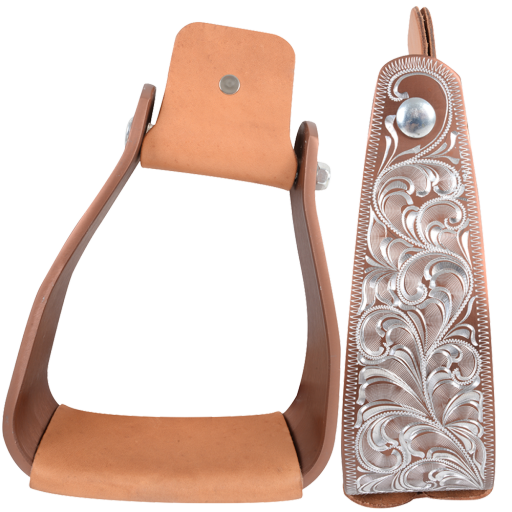 Cashel Engraved Aluminum Slanted Stirrups