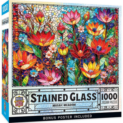 Leanin Tree Stained Glass Mosaic Meadow Puzzle