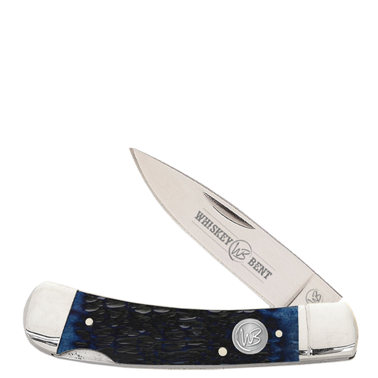 Whiskey Bent Natural Bone Blueberry Lock Blade