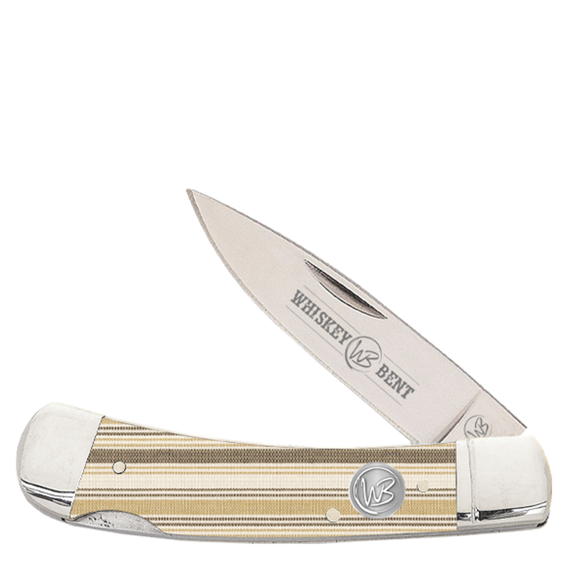 Whiskey Bent Acrylic Burlap Lock Blade
