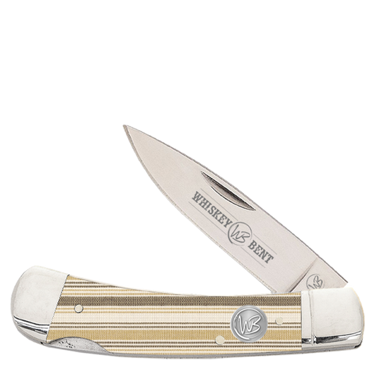 Whiskey Bent Acrylic Burlap Lock Blade