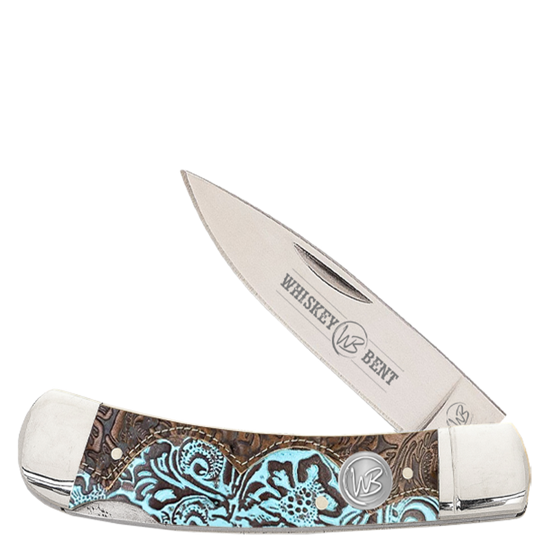 Whiskey Bent Acrylic Tooled Country Lock Blade