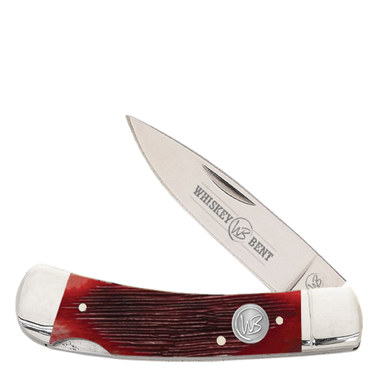 Whiskey Bent Natural Bone Black Cherry Lock Blade