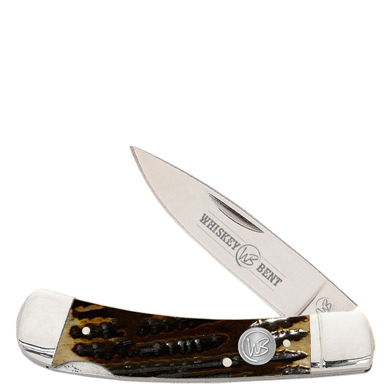 Whiskey Bent Natural Bone Honey Badger Lock Blade