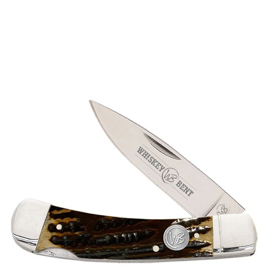 Whiskey Bent Natural Bone Honey Badger Lock Blade