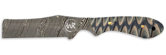 Whiskey Bent G10 Damascus Brown Fang Bullcutter