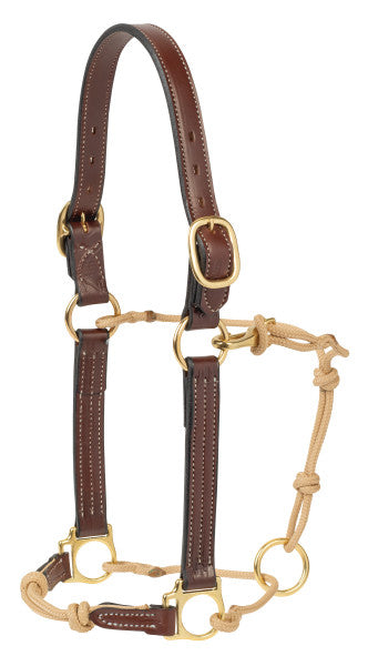 Weaver Kalley Krickeberg Leather & Rope Combination Horseman's Halter
